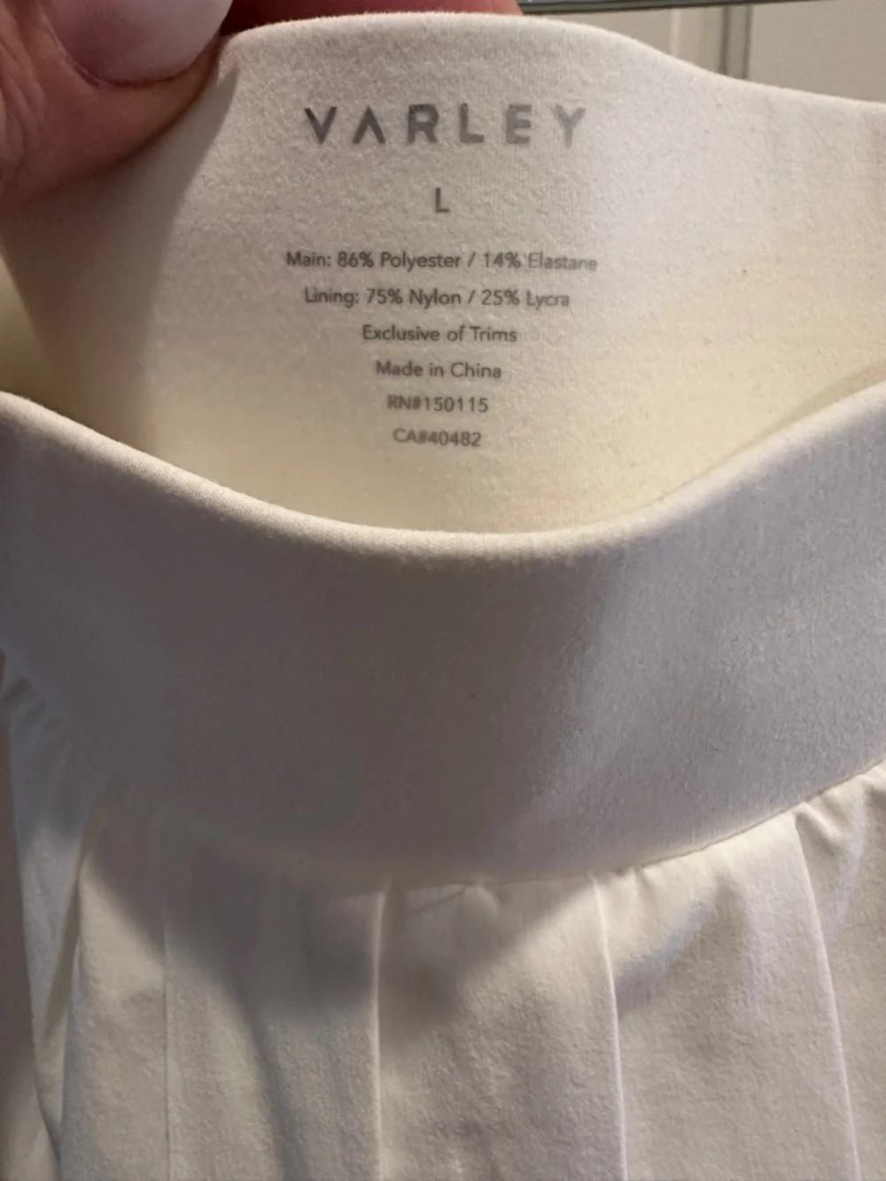 Varley White Pleated Mini Skirt - Picture 4 of 5